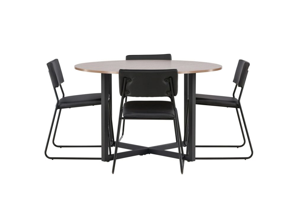 Durango Matgrupp 120 cm Rund med 4 Kenth Stolar
