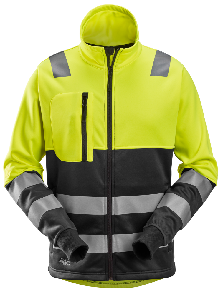 VARSELJACKA SNICKERS WORKWEAR KL 2, VARSELGUL/SVART XL