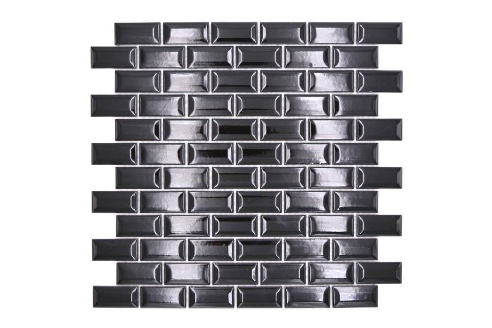 BRICK CELLO 2,3X4,8/30X30 SVART PER, MOSAIK BRICK 2,3X4,8/30X30 SVA