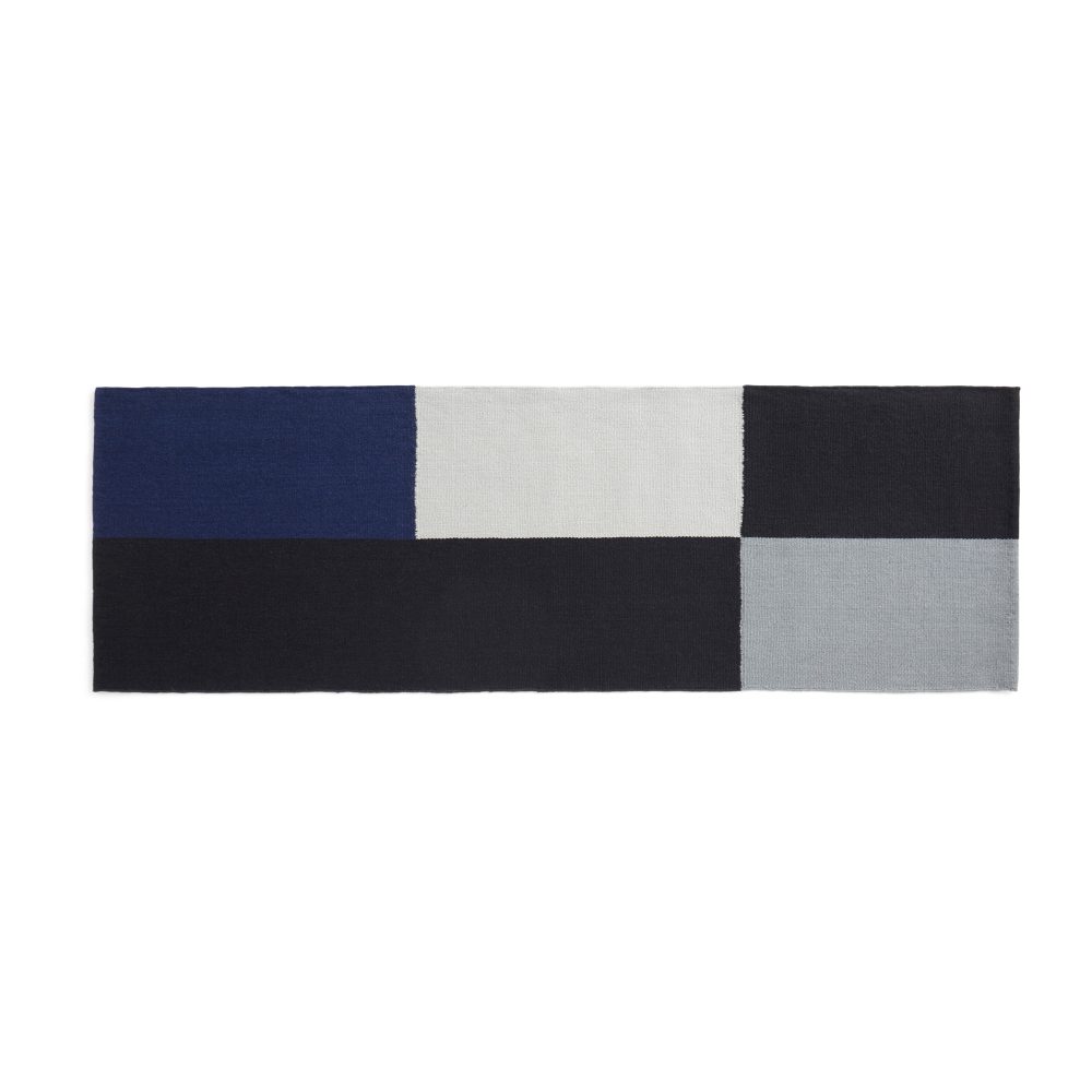 Ethan Cook Flat Works matta 80x250 cm, Black-blue
