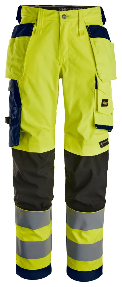 Snickers Workwear 6743 Arbetsbyxa gul, varsel 42