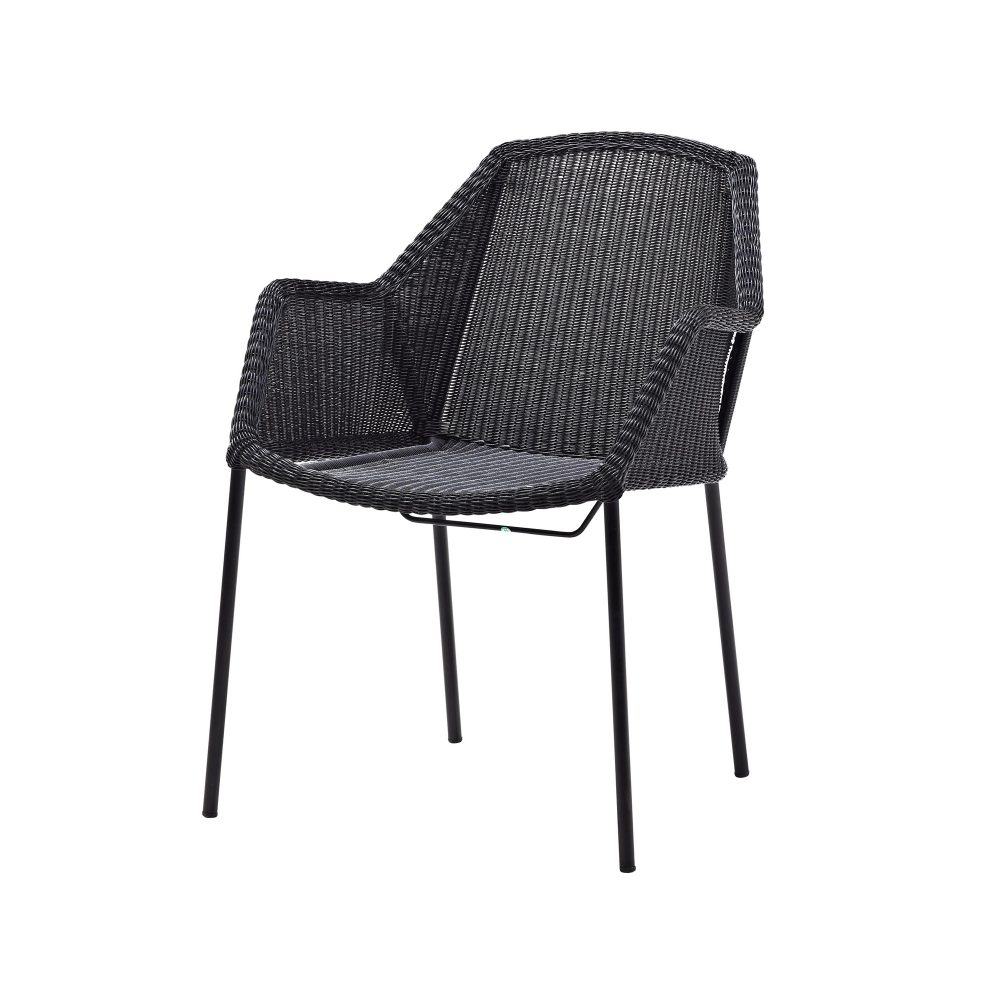 Breeze stapelbar karmstol weave, Black
