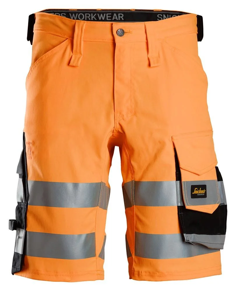 Snickers Workwear 6136 Shorts varsel, orange/svart 48