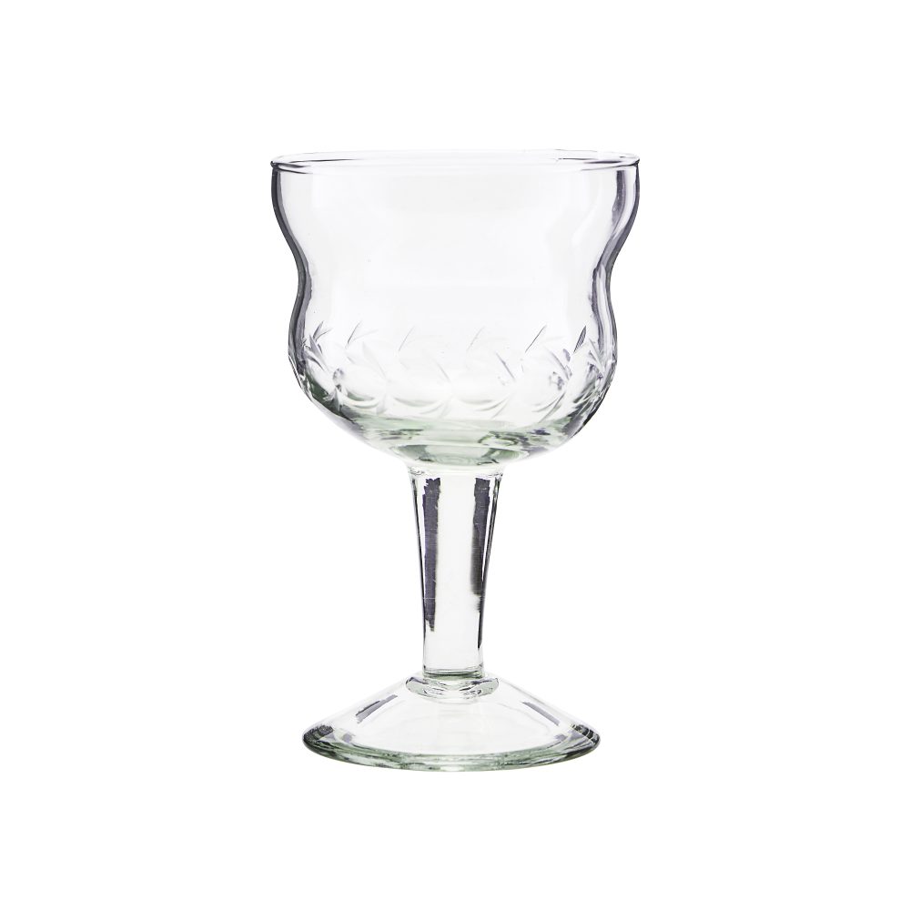 Vintage rödvinsglas, klar