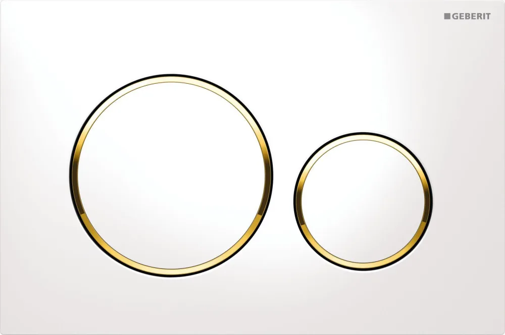 Geberit Sigma20 115.882.KM.1 Spolplatta Svart/blankförkromad