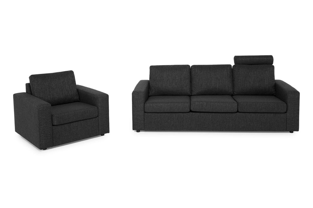 Crazy Soffgrupp 3-sits Soffa + Fåtölj i Tyg