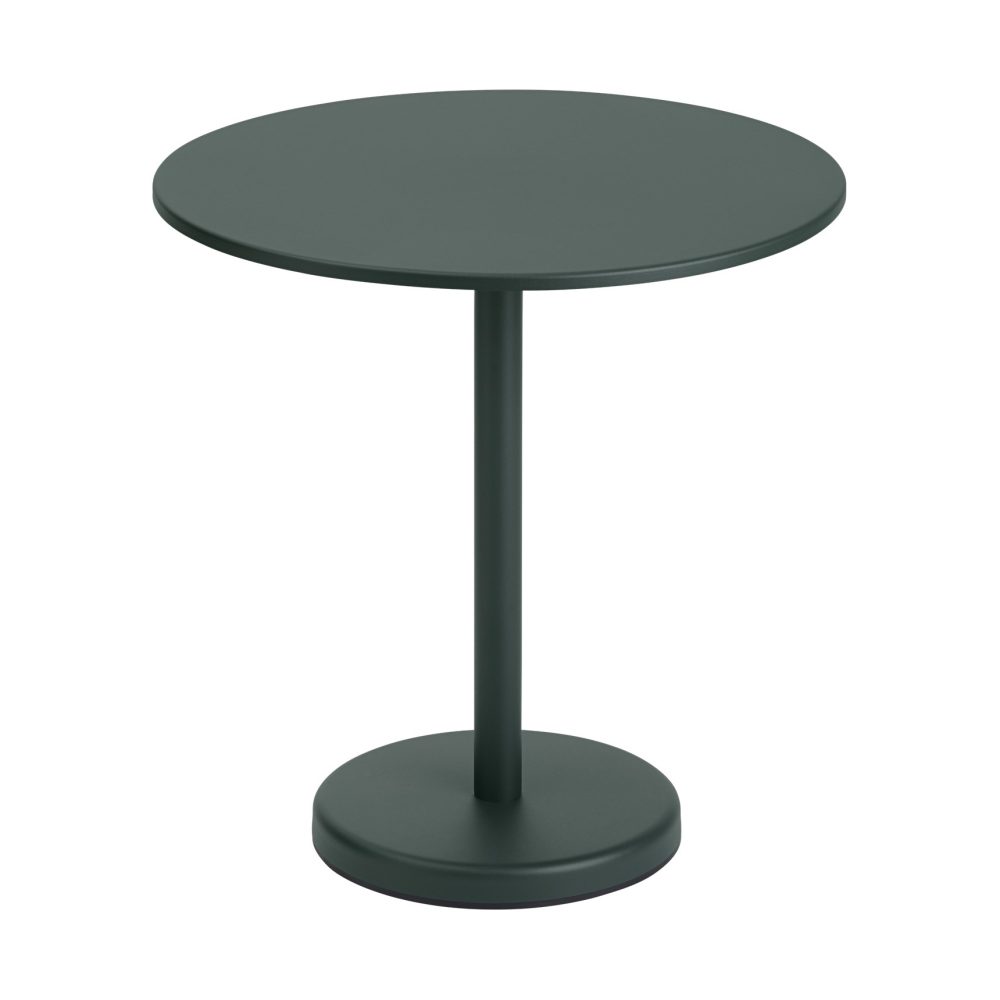 Linear Steel bord Ø70 cm, Dark green