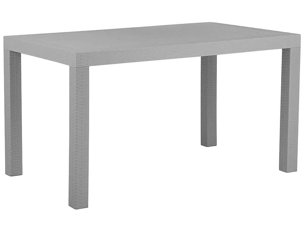 Trädgårdsmatbord FOSSANO 140 cm 80 cm Ljusgrå