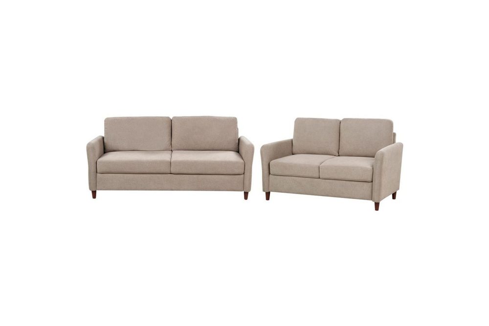 Soffgrupp Mare Beige/mörkt trä