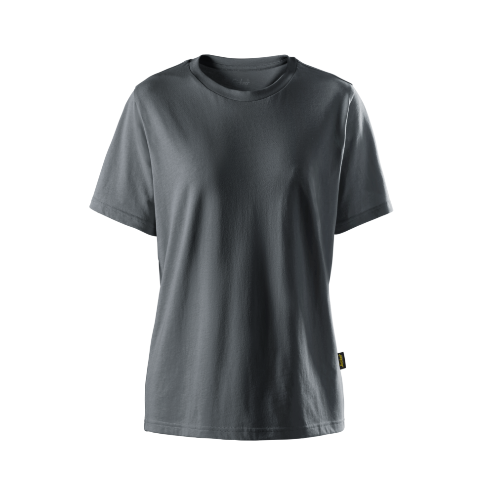 T-SHIRT KLASSISK DAM STÅLGRÅ STL S