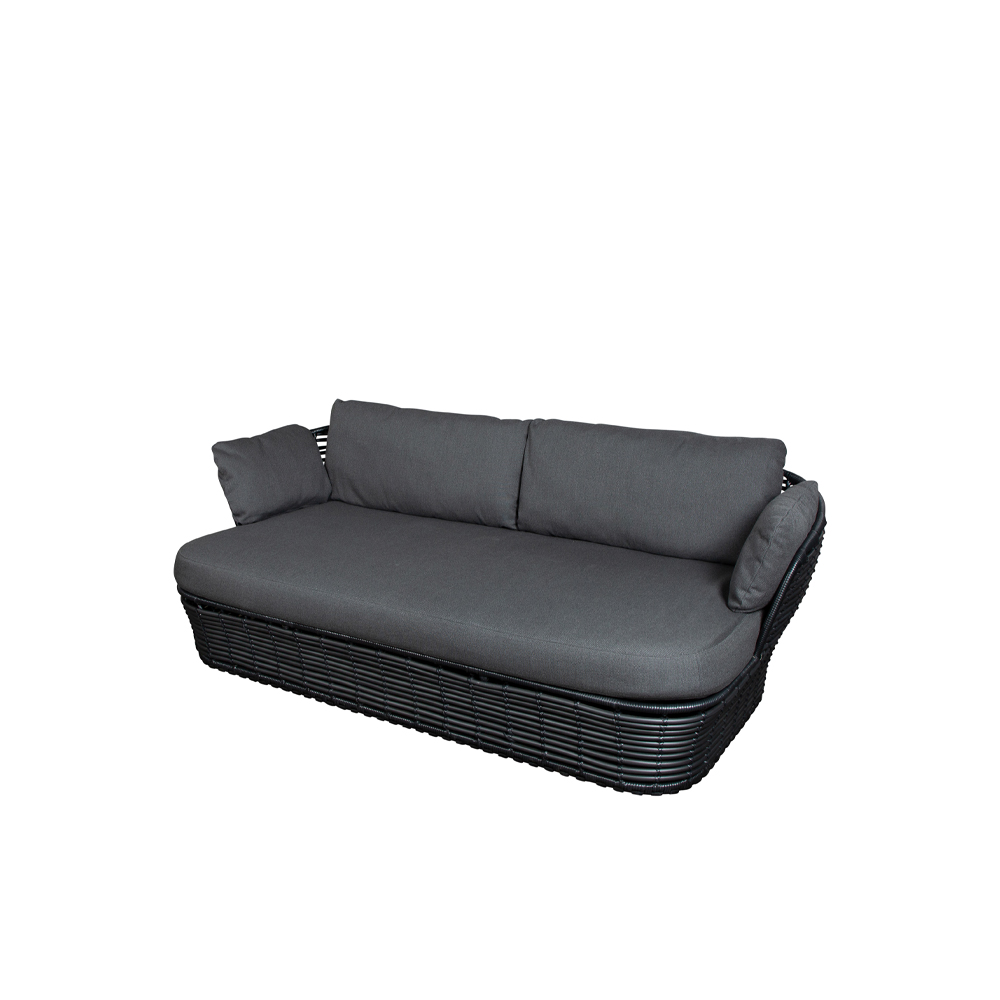Basket Soffa 2-sits, Graphic grey, grå dynor