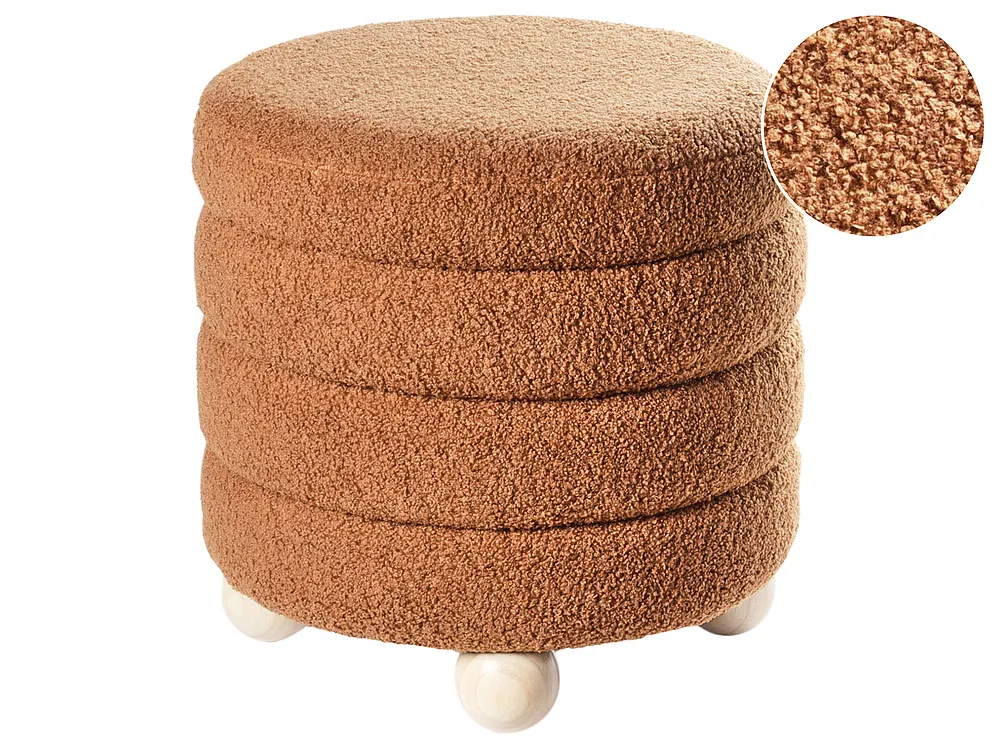 Sittpuff CHILLY Bouclé Guldbrun